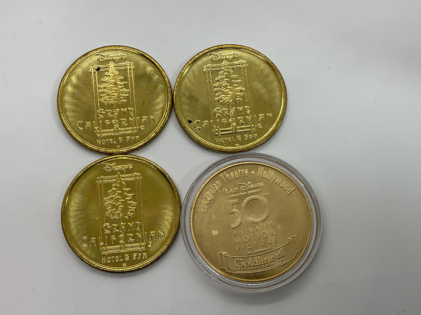 COLLECTIBLE Disney Lion King and Tangled Coins- Set of 4