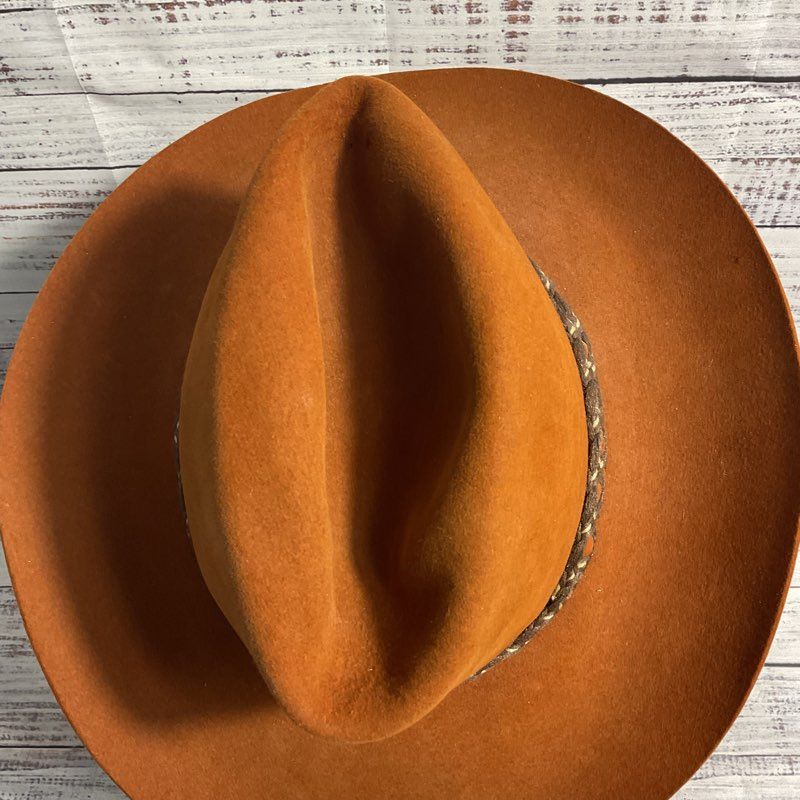 VTG. Resistol Stagecoach Caramel Brown Self-Conforming Western Cowboy Hat 6 3/4