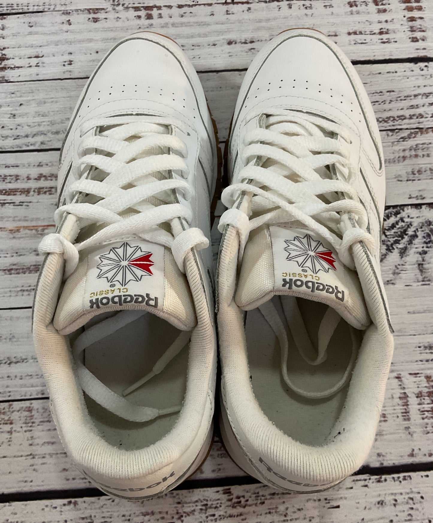 Reebok Men's Classic White Leather Low Top Sneakers Size 7