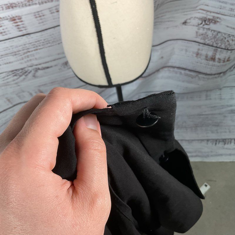 A.L.C. Mackenzie Black Linen Blend Belted Asymmetrical Wrap Skirt - Size 4