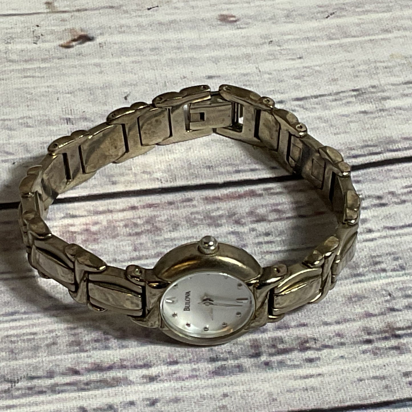 BULOVA C875370 Women's Silver Tone 6" Band Watch- NEEDS BATTERY