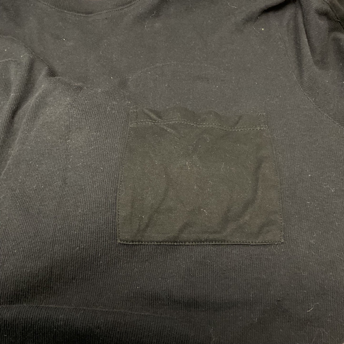 Helmut Lang Black Short Sleeve Front Pocket T-shirt - Size M