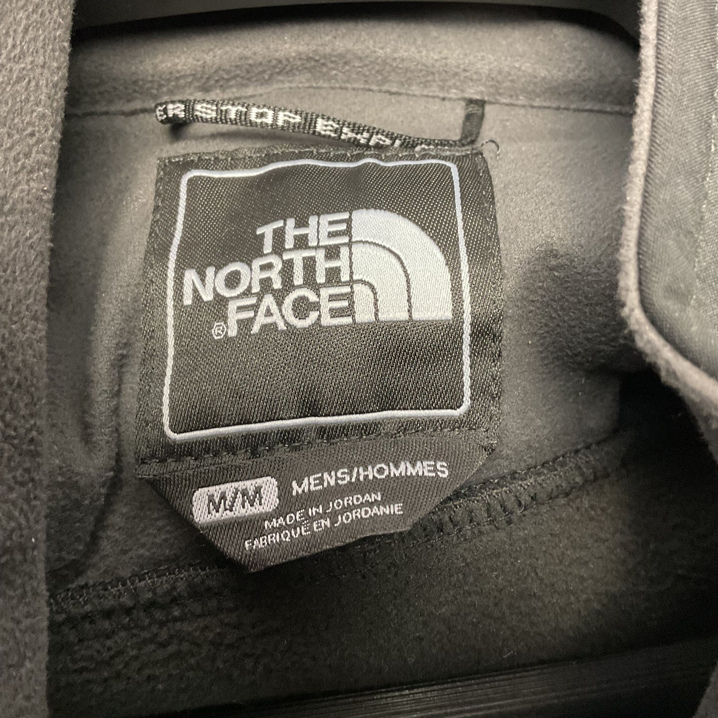 The North Face Black Grey High Neck Fleece Zip Jacket - Size M