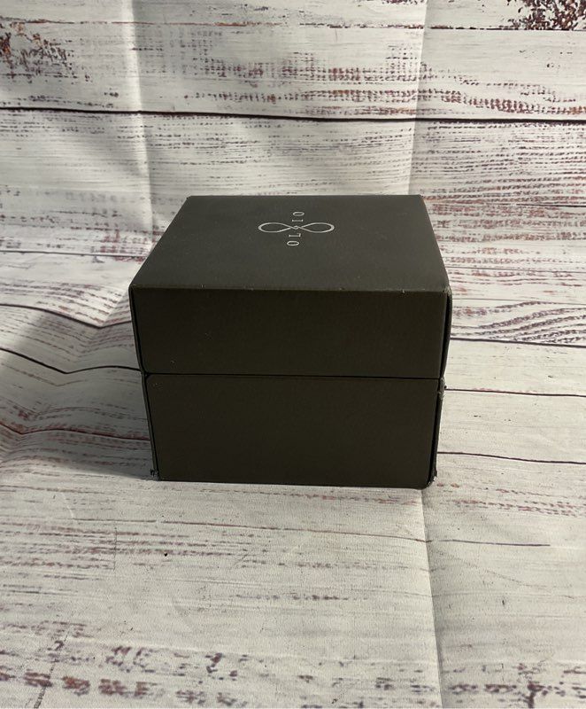 Olio Silver Tone Smart Watch With Leather Strap and Box