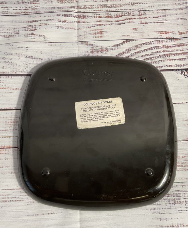 Vintage Mid Century Modern Couroc Of Monterrey Golf Ball Square Tray 8.5"