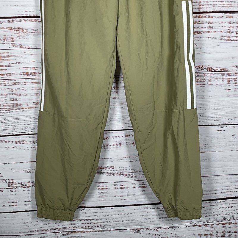 ADIDAS Originals Track Pants Green Adicolor Locked Up Logo Mesh Lined- SZ M