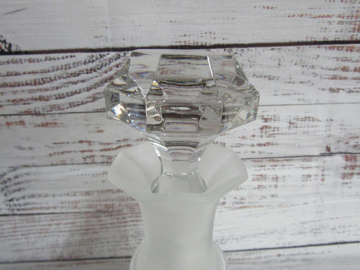 Vista Alegre Bicos White Frosted Glass Decanter