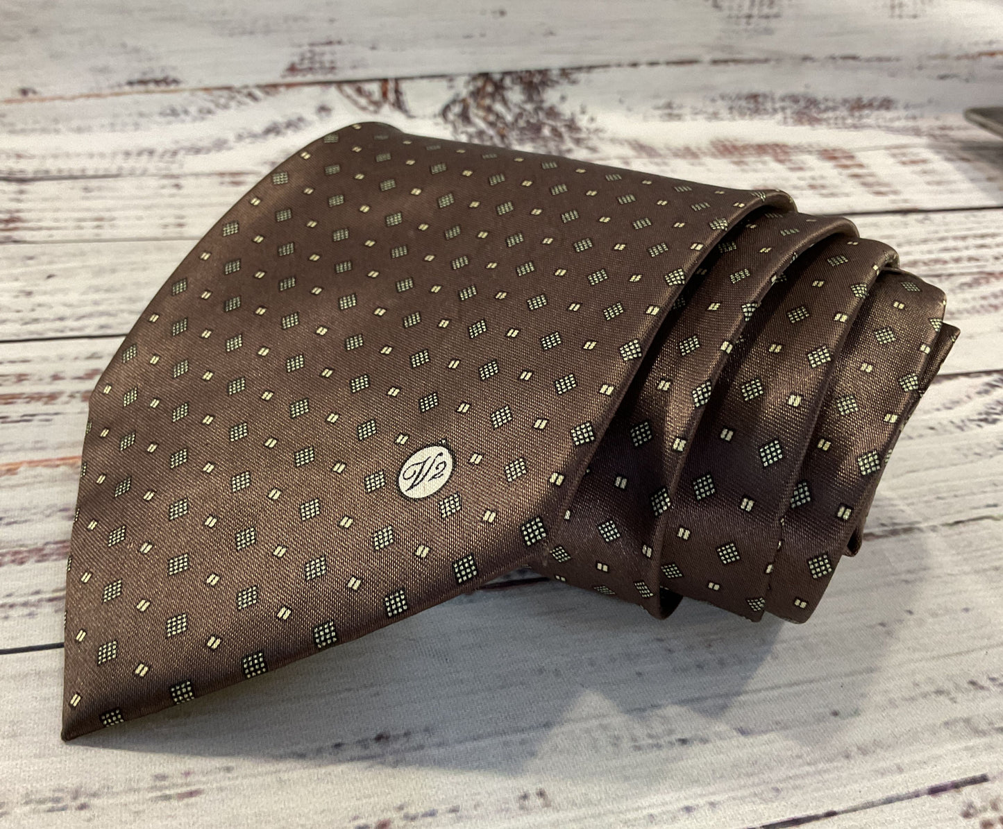 Vintage Versace Men's Brown Silk Tie
