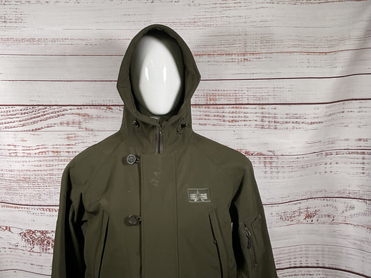 ALPHA INDUSTRIES Men's Green Parka Coat- SZ XL