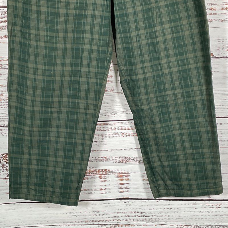 VTG. SMYTHE Unisex Men or Women Green Plaid Pants- SZ 32" Waist x 27" Inseam