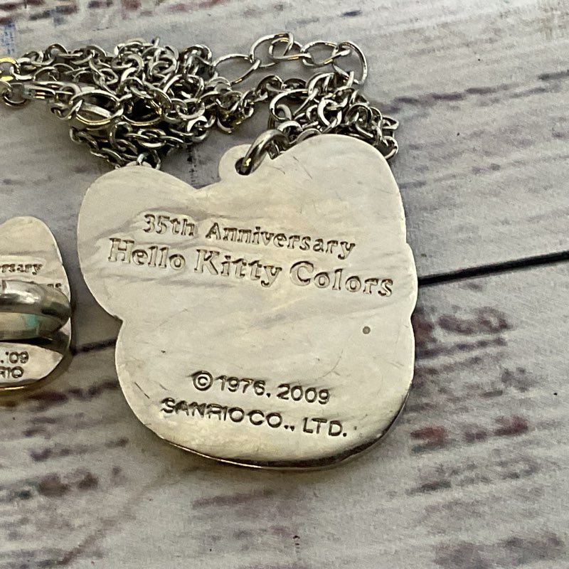 2009 HELLO KITTY 35 Anniversary Necklace & Adjustable Ring