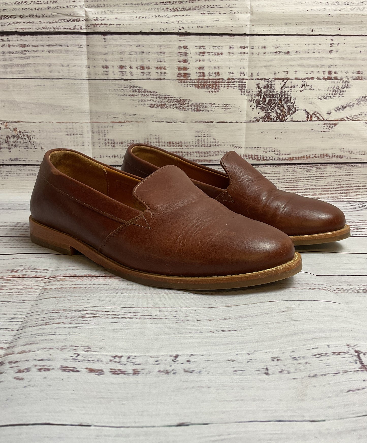Patina Brown Slip-On Loafer Flat Women 7.5