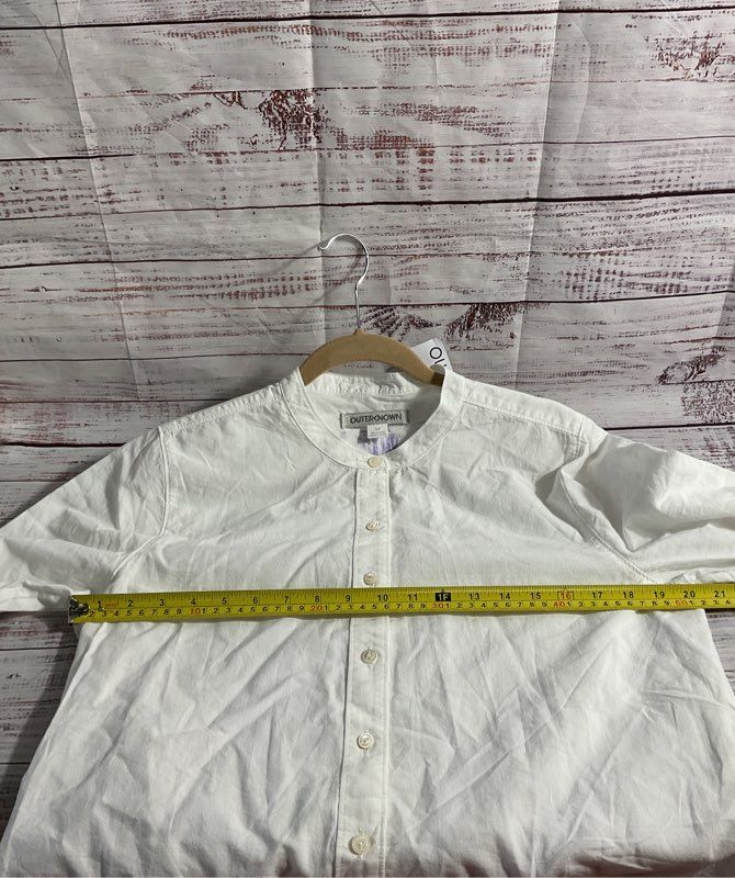 NEW Outerknown Women's White Button Up Blouse Size S Sample