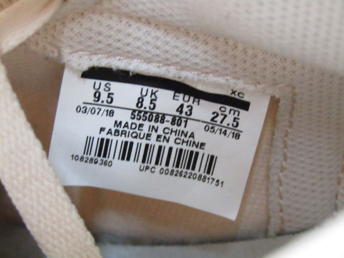 Nike Air Jordan 1 Retro High OG Guava Ice Men's Sneakers Size 9.5 555088-801