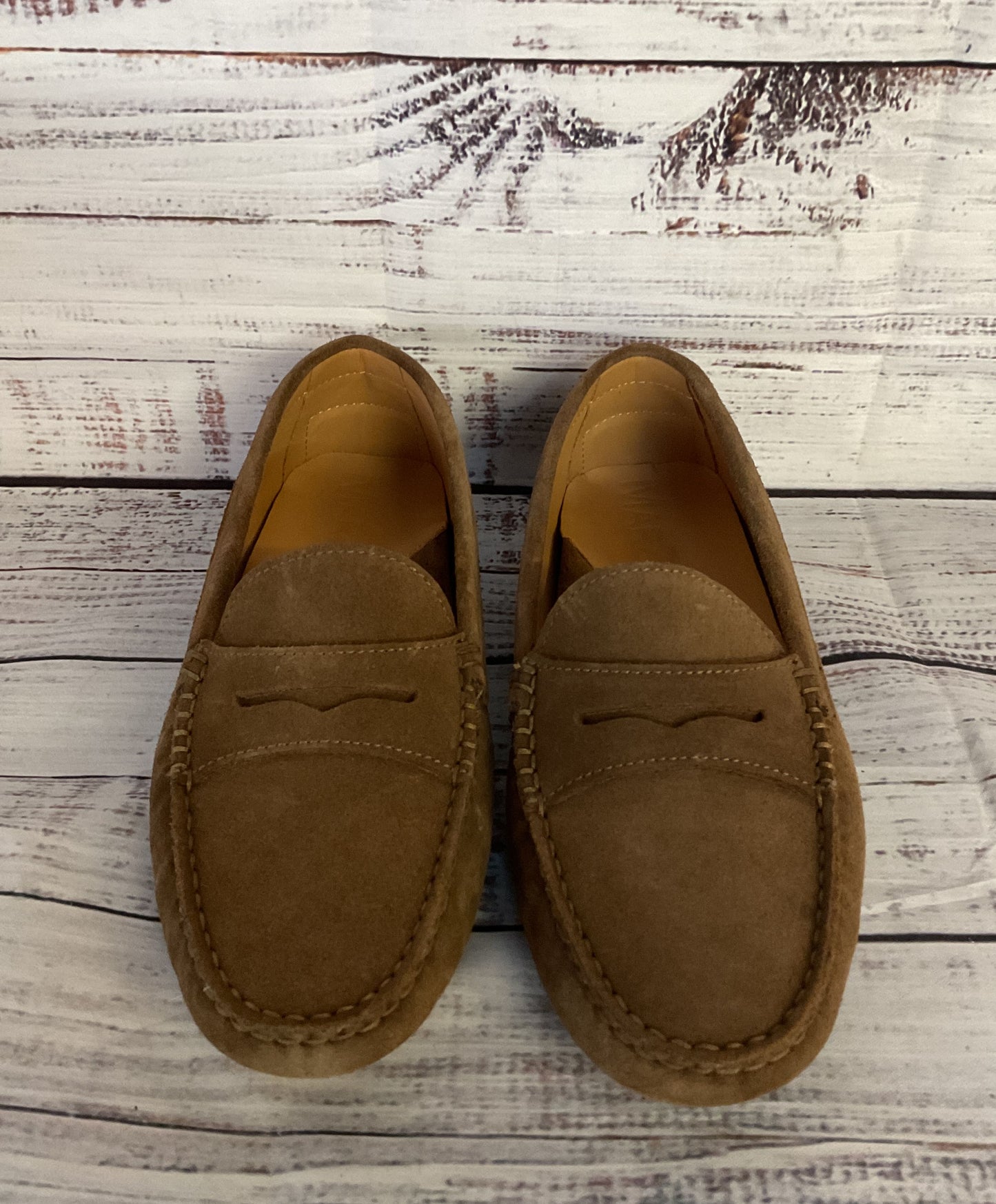 Marzio Suede Driving Penny Loafers Brown 6.5
