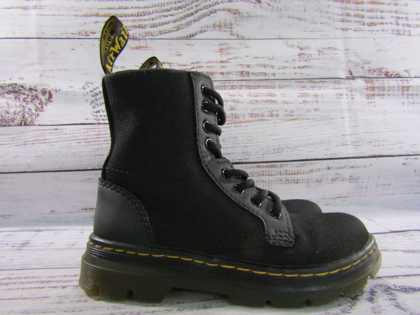 Dr. Martens Combcs Boy's Black Zip Boots Size 11 Junior