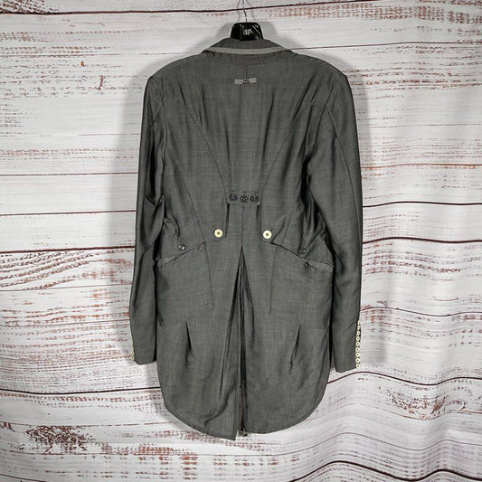 High Everyday Couture Gray Marching Band Chain Accent Tail Jacket Size in Desc.