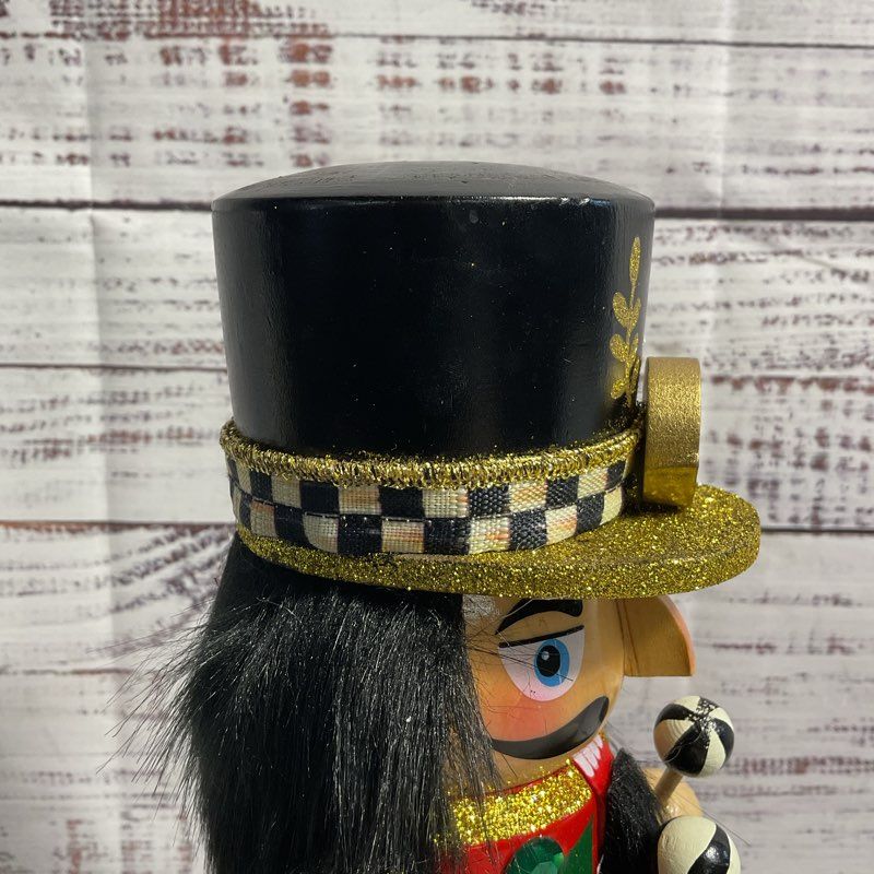Mackenzie Childs 10" Drumming Nutcracker Christmas Holiday Decor