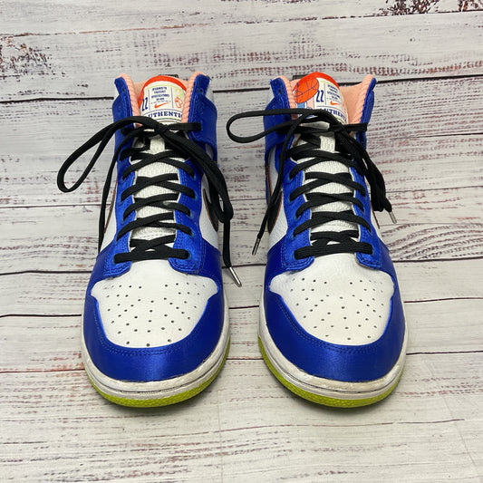 Nike Dunk High Blue Satin Sneaker Shoe Women 7.5 DV2185-100