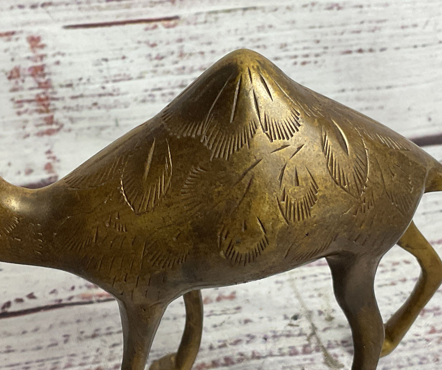 Vintage Engraved 4" Camel Figurine Brass