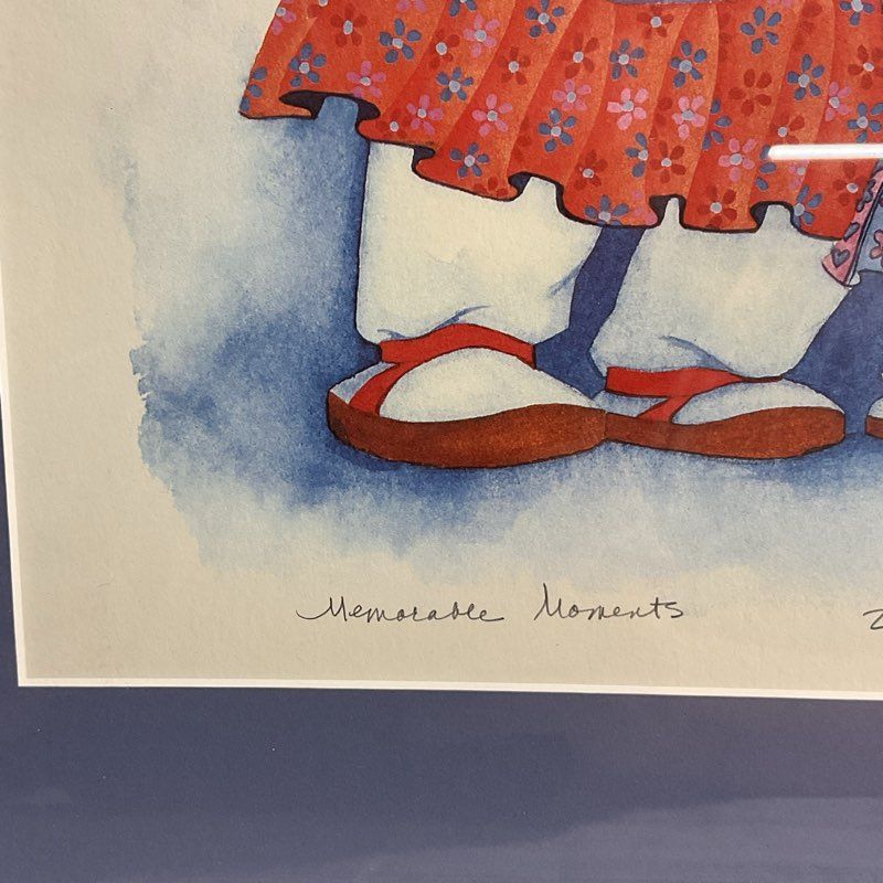 VTG. "Memorable Moments" Print 208/950 by Barbara Lavalle Signed, Framed