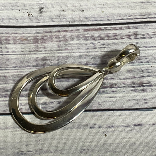 JOSEPH ESPOSITO (ESPO SIG) Sterling Multi Layer Teardrop 2.75" Pendant- 18.67g