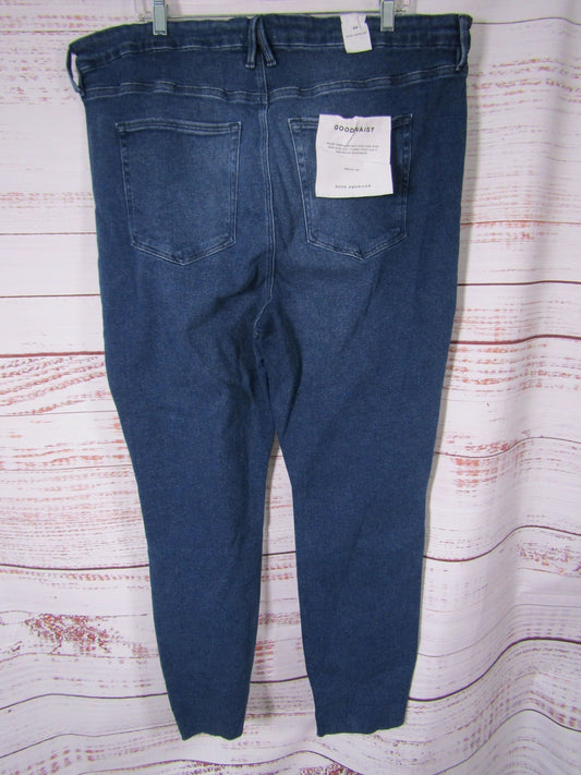 Good American Good Waist Women's Blue High Rise Skinny Jeans Size 22