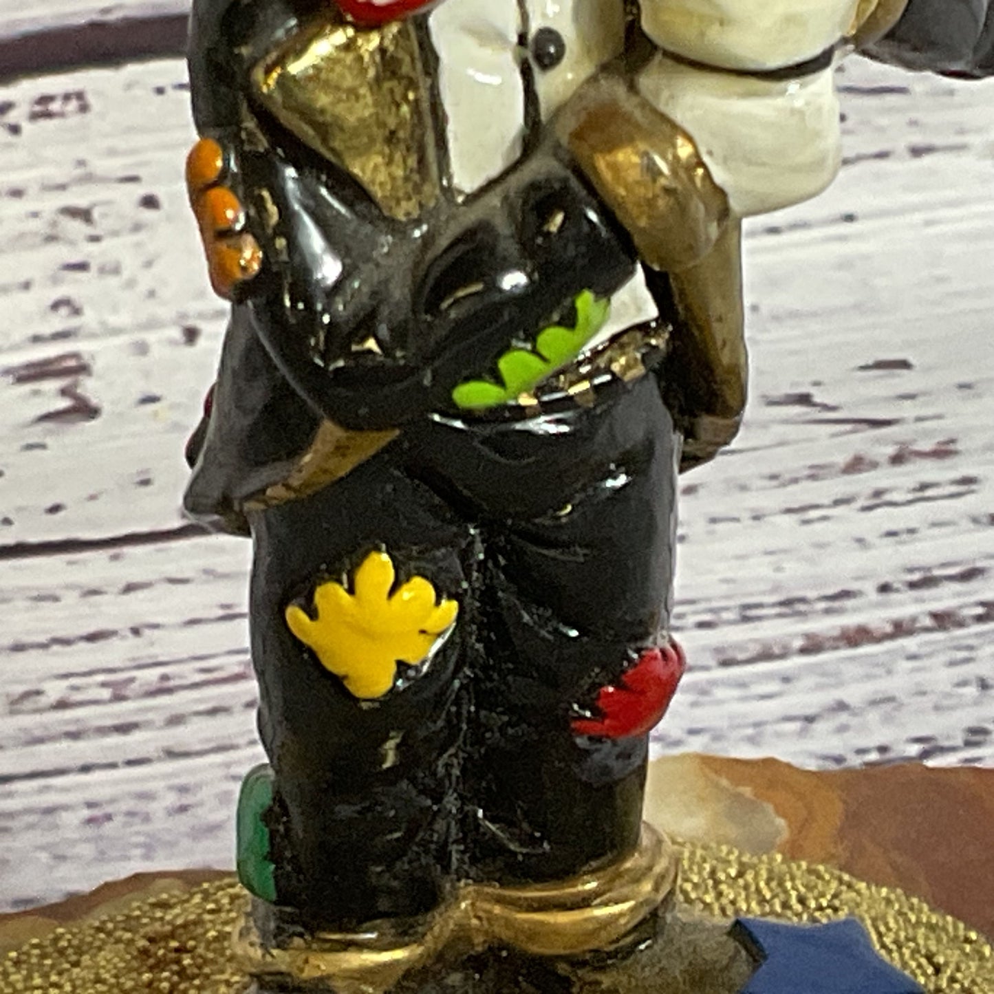 VTG. RON LEE 24k Gold Plated Clown with Balloons Sculpture 7"
