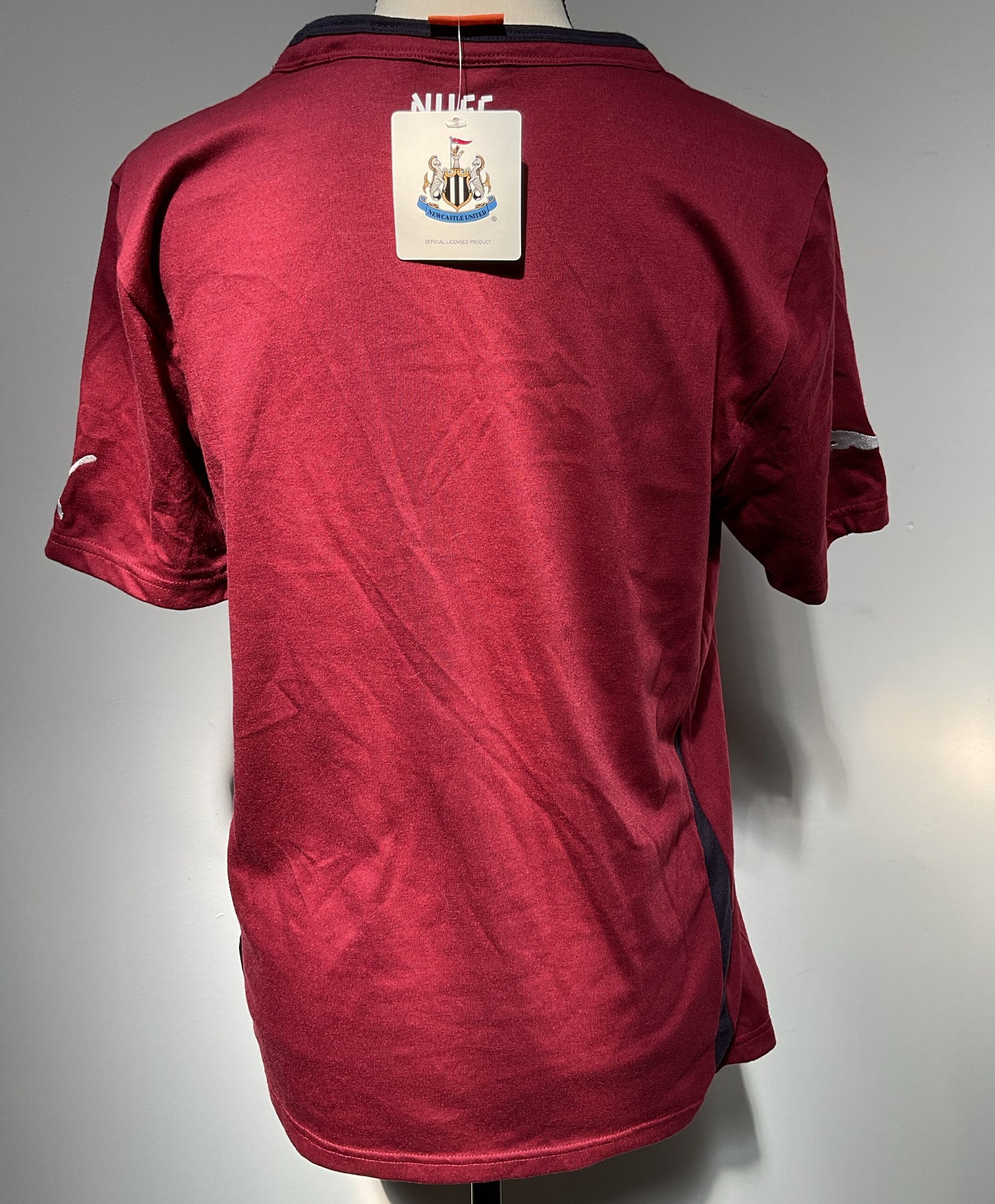 Puma Newcastle United F.C. Away Jersey Red T-shirt Signed - Size Small