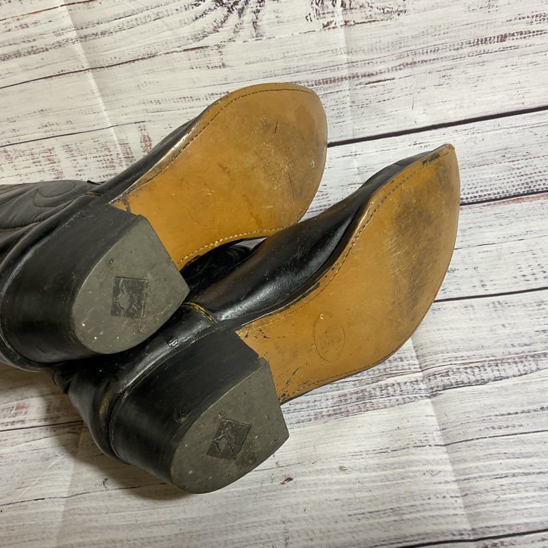 SIETE LEGUAS Men's Black Mid Calf Boots- SZ 8