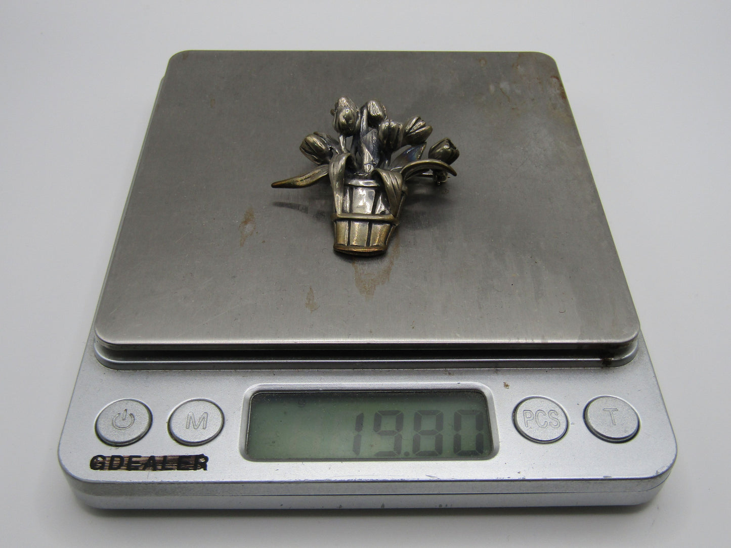 Hand & Hammer A Silver Garden Sterling Silver Floral Brooch Pin