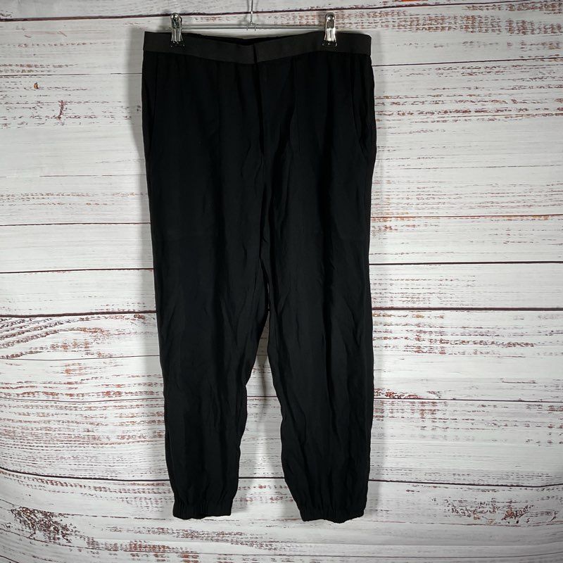 Helmut Lang Flash Black Silk Blend Drape Pants Pants - Size M MSRP $265