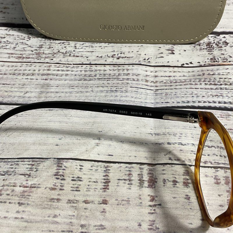 Giorgio Armani AR 7074 Eyeglass 5562 Matte Light Brown Stripe FRAMES ONLY