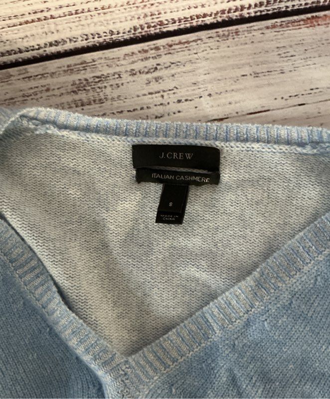 Women's J.Crew Light Blue Italian Cashmere Sweater Size S