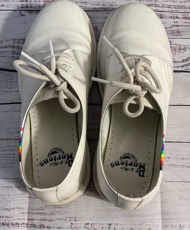 Dr. Martens 1461 For Pride Smooth Leather Oxford White Unisex 8W/7M LA004
