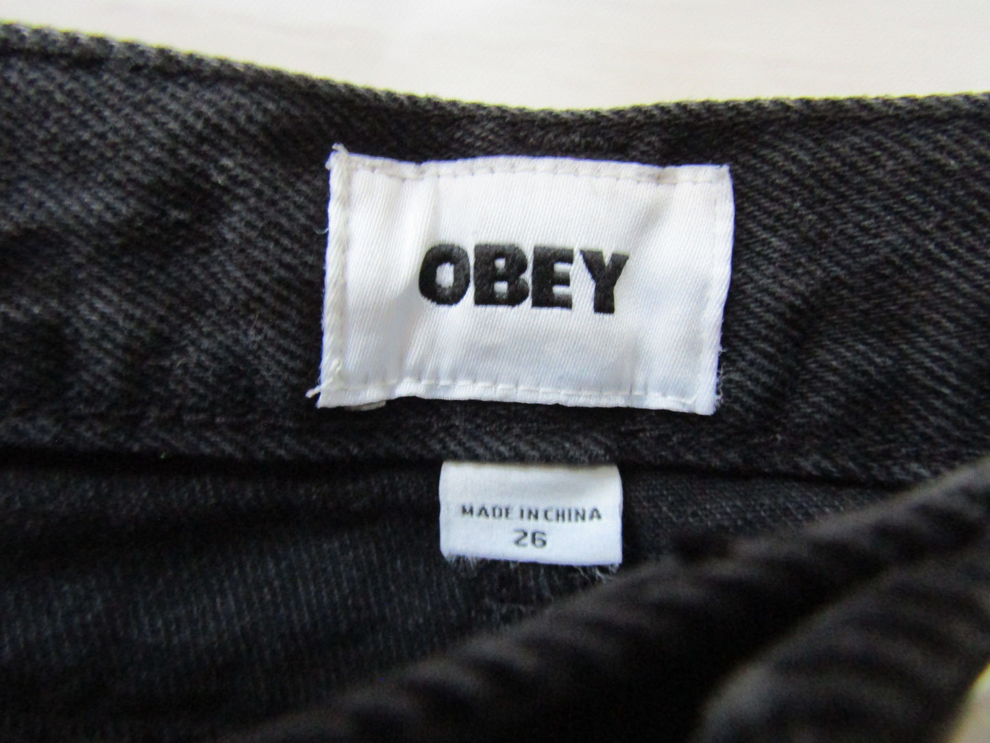 Obey Women's Faded Black Everyday Slim 5 Pocket Denim Size 26