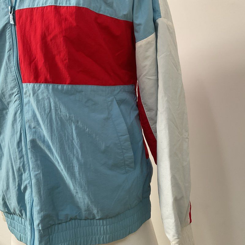 REEBOK Classic Men's Blue/Red/White Zip Up Windbreaker Track Suit Jacket- SZ L