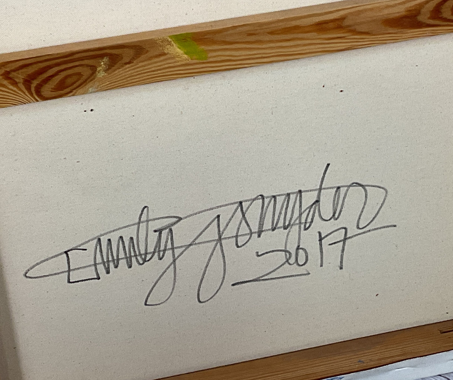 Three Women Against a Mountain Painting Signed by Emily J. Snyder