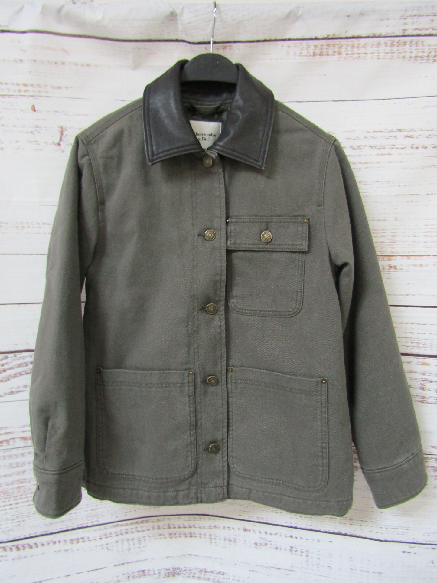 Abercrombie & Fitch Women's Green Workwear Jacket Size XXS