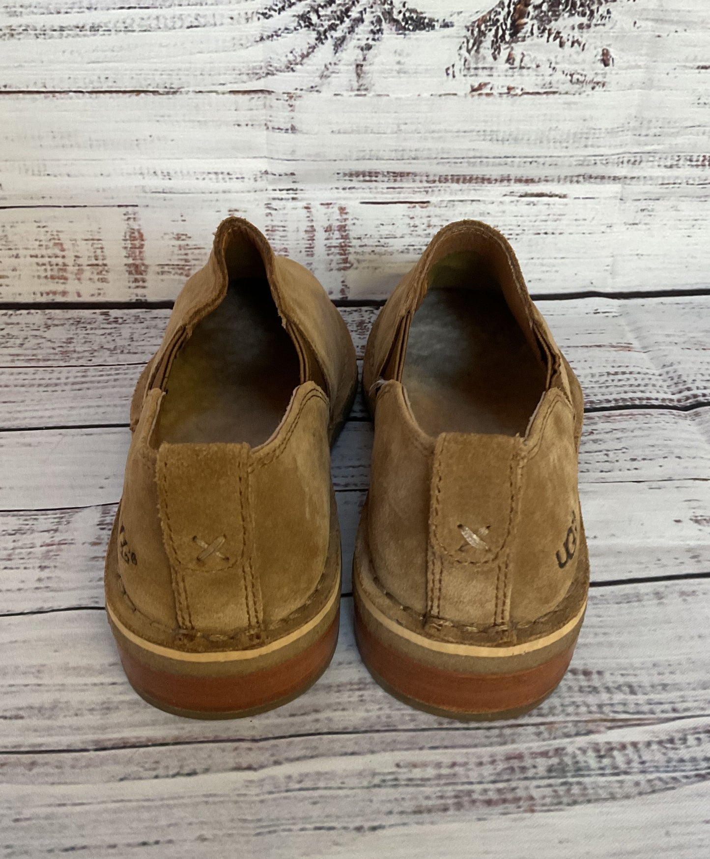 UGG Suede Leather Camellia Slip On Loafers Brown 5.5
