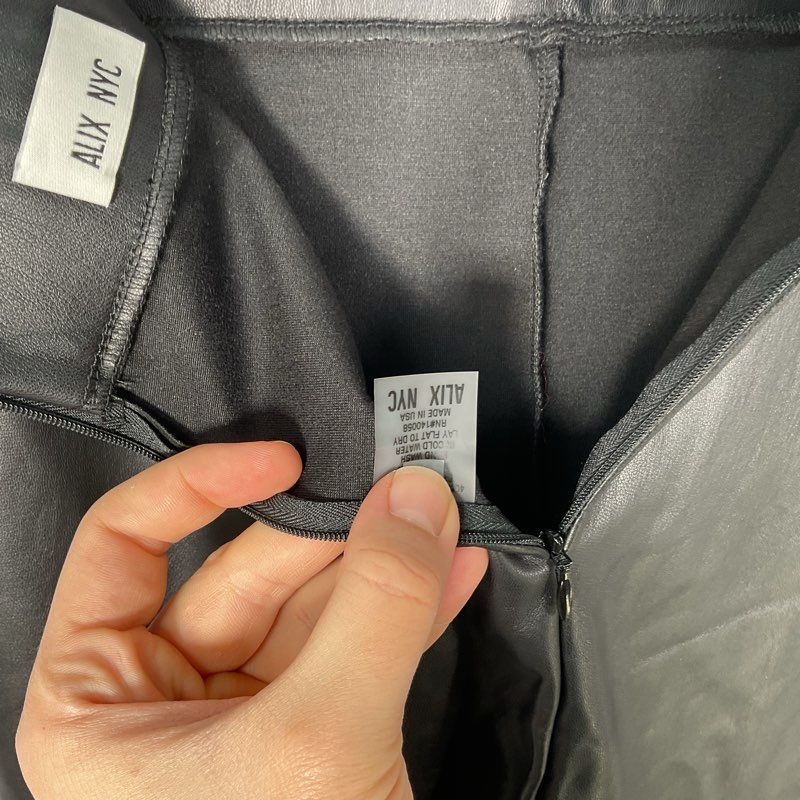 Alix NYC Carlisle Black Faux Leather Pants - Size M