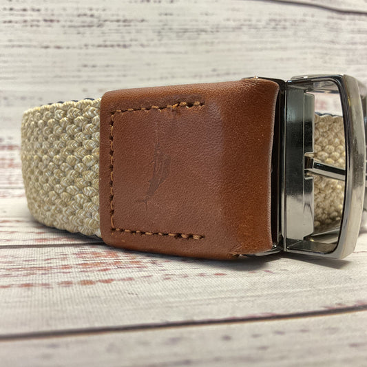 Tommy Bahama Tan Navy Blue Woven Cord Reversible Belt - Size S/M