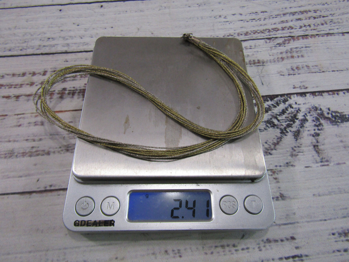 Two Tone Multi-Strand Sterling Silver Chain Necklace