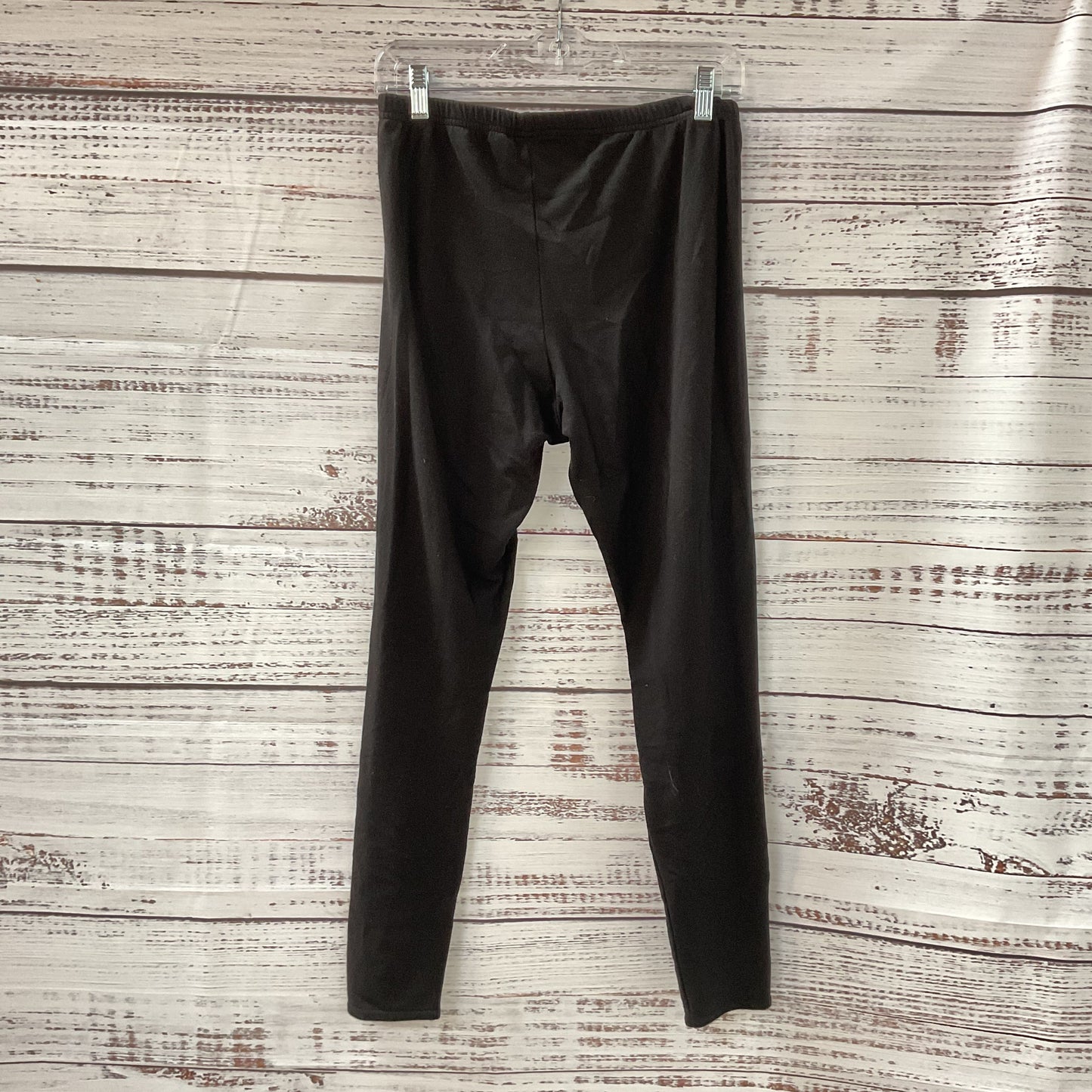 Lisa Bayne Black bamboo Cotton Stretch Leggings Pants - Size L