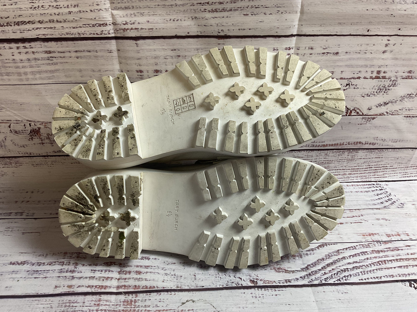 Tory Burch White Leather Loafer Horse Bridle Shoe Women 9.5