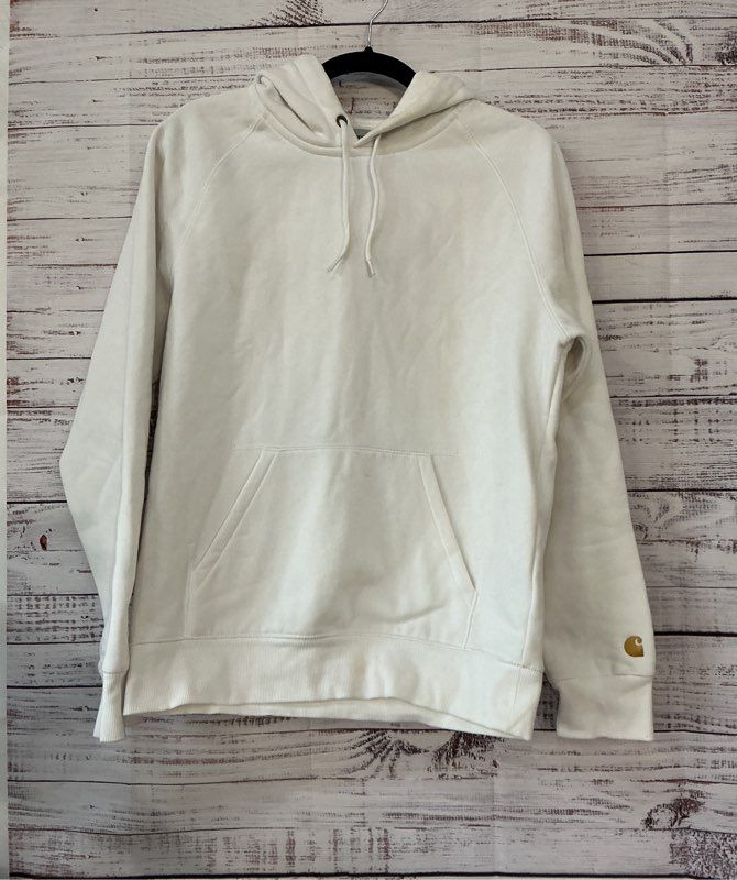 Men's Carhartt White Hoodie Sweatshirt Size S