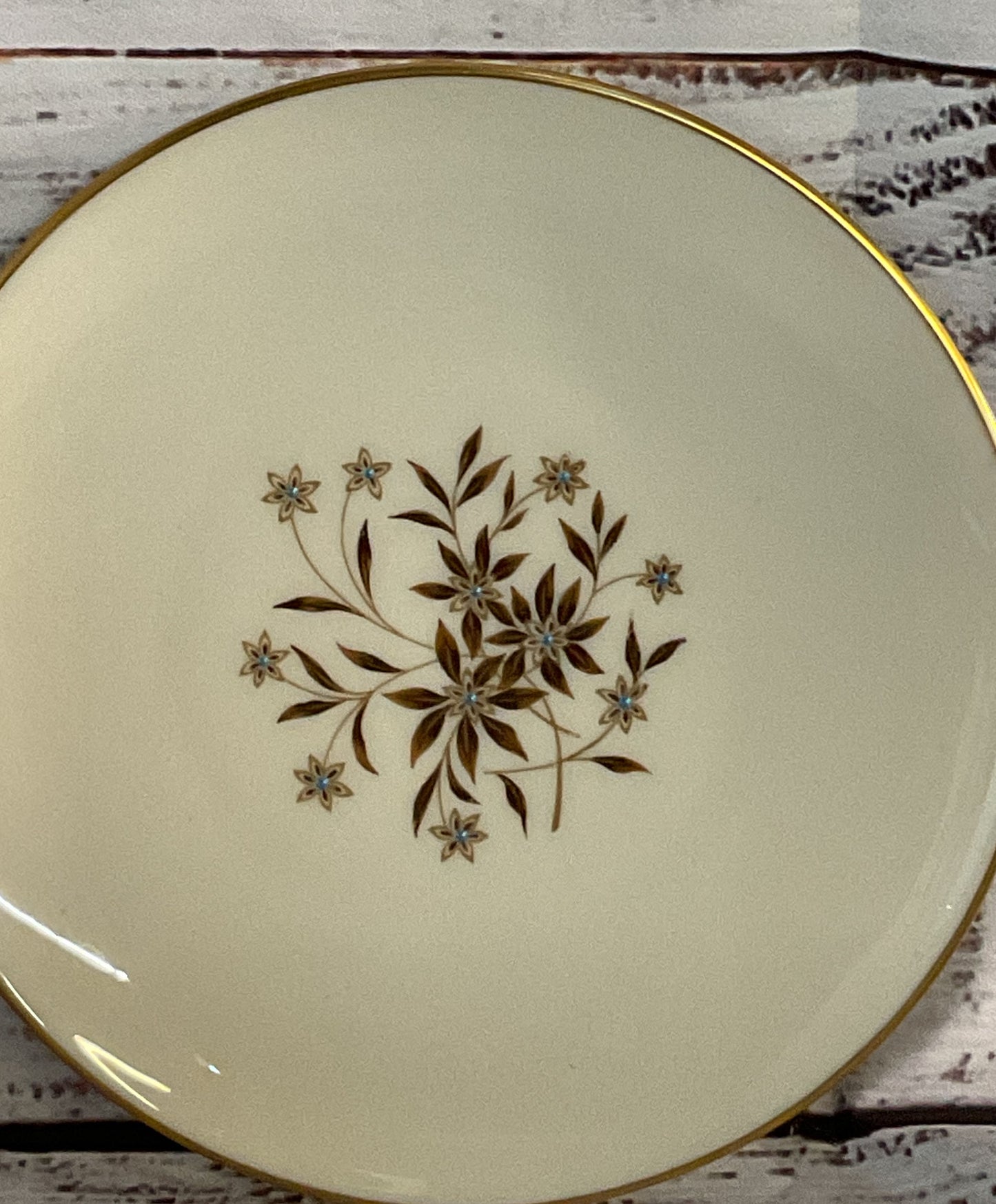 Lenox Porcelain Starlight Set of 12 Bread Plates Cream