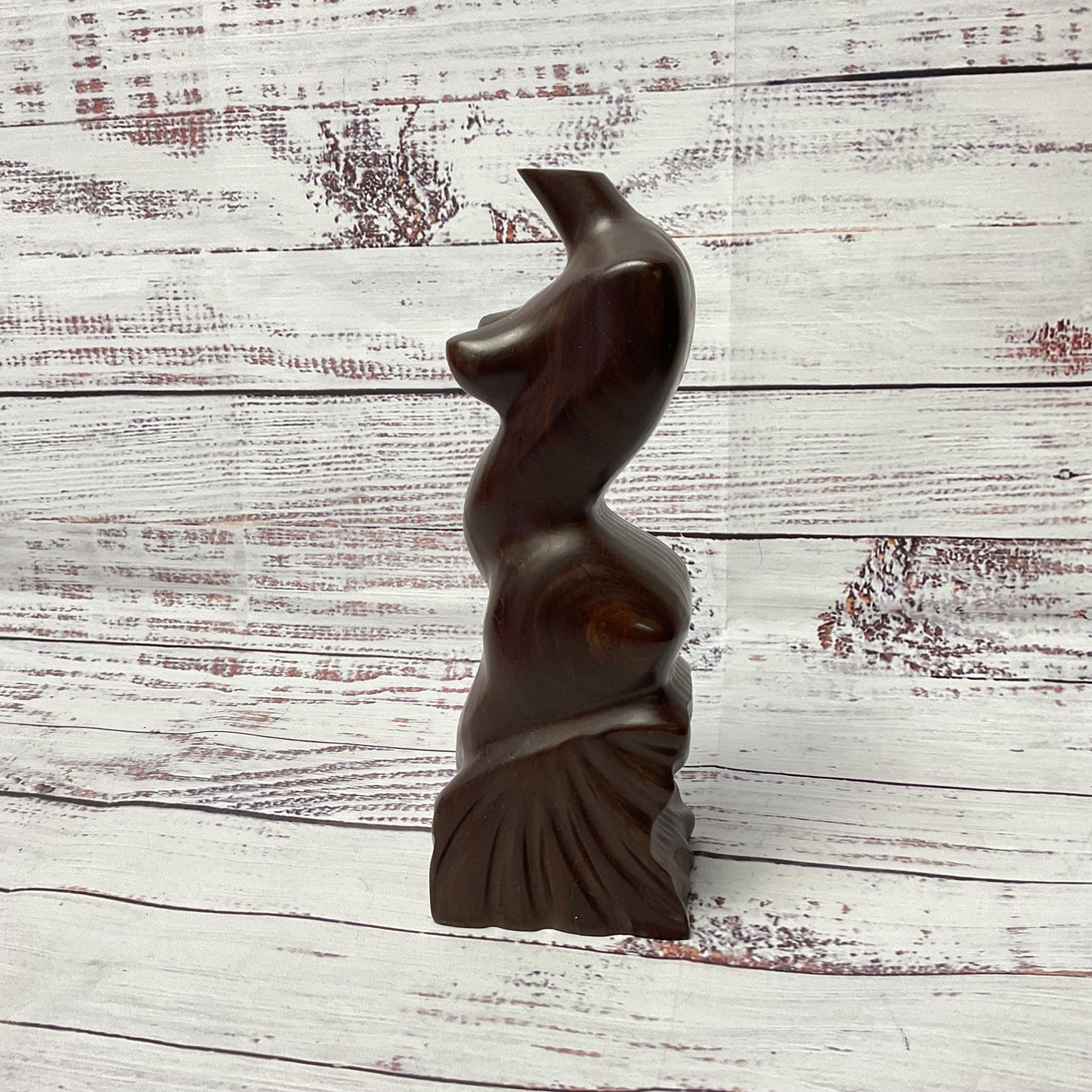 Wood Carved Woman Female Nude Body Sculpture Norge Guayacan 8"