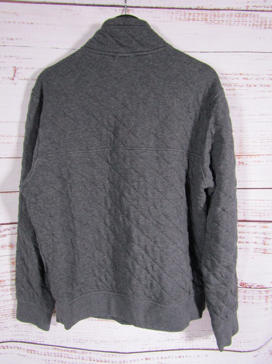 Patagonia Men's Gray Organic Cotton Quilt Snap-T Pullover Size S With Monogram