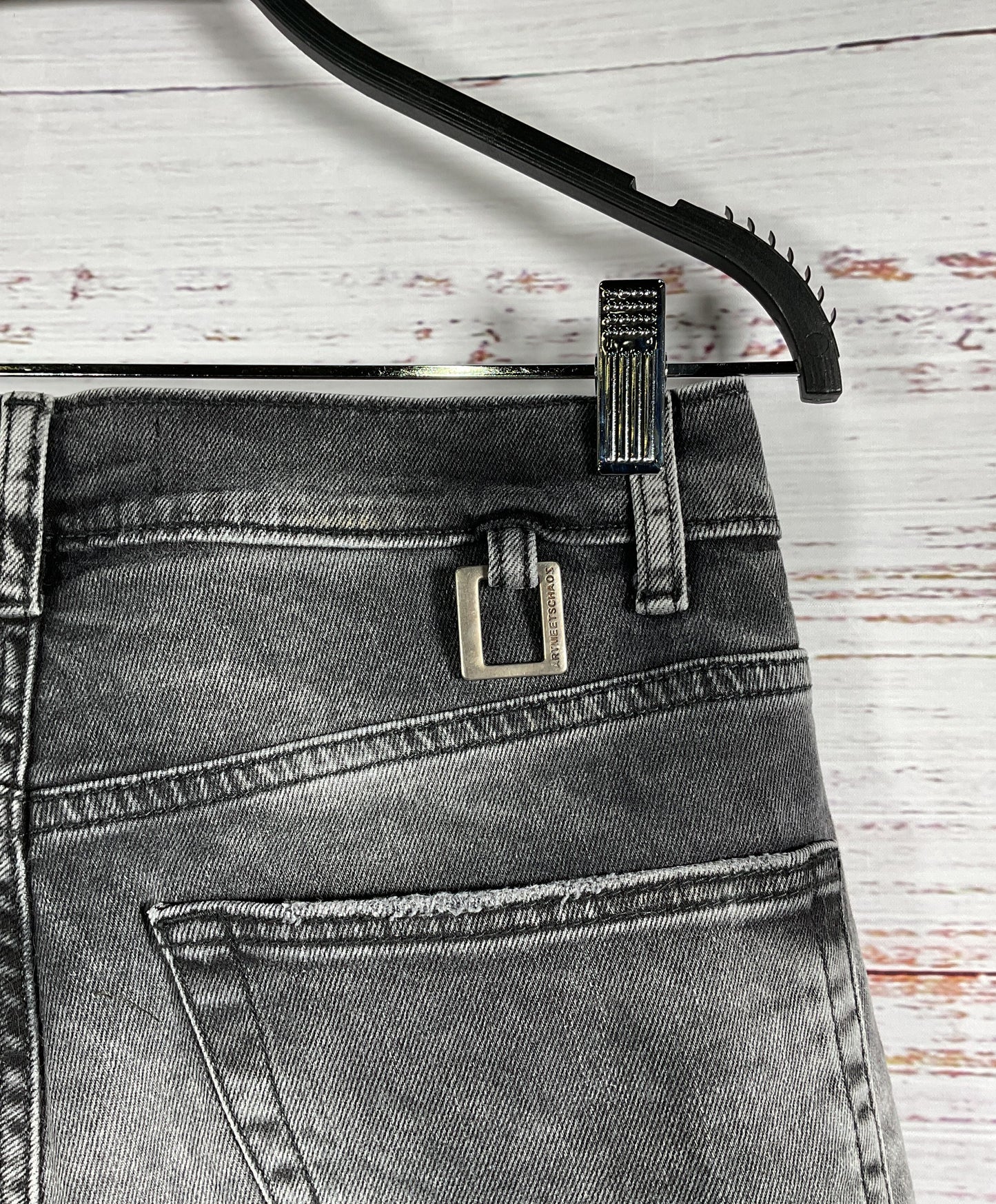 ArtMeetsChaos Skinny Cargo Jean Charcoal Punk- Size 30